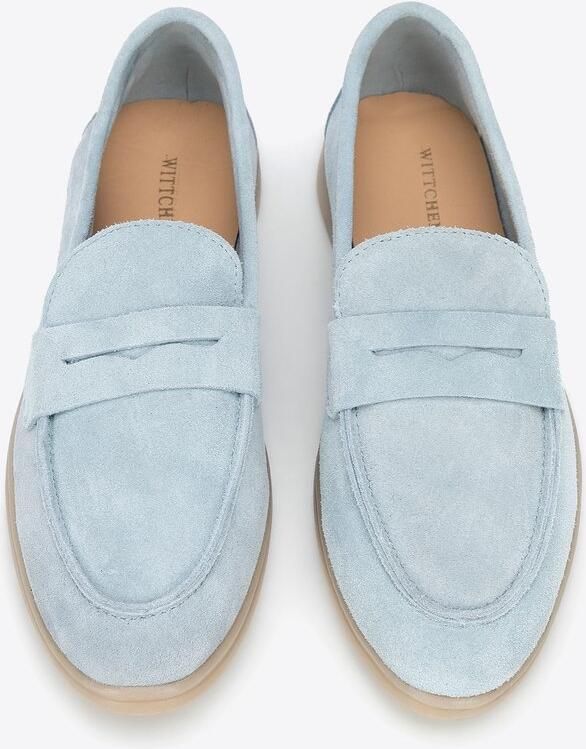 WITTCHEN Dames Klassieke Mocassins Suede Leer Blauw Elegant Comfortabel