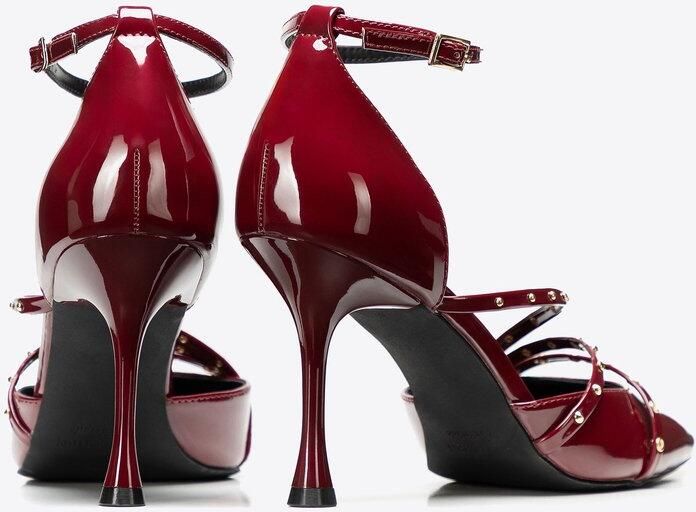 WITTCHEN Dames Lakschoen Stiletto Studs Burgunder Eco-leer