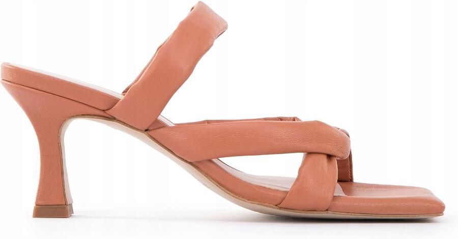 WITTCHEN Dames Leren Slippers Bruin Elegante Zomerschoenen