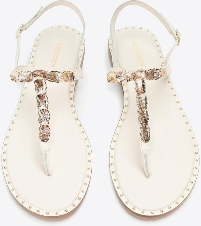 WITTCHEN Sandalen Leer Decoratief Crème