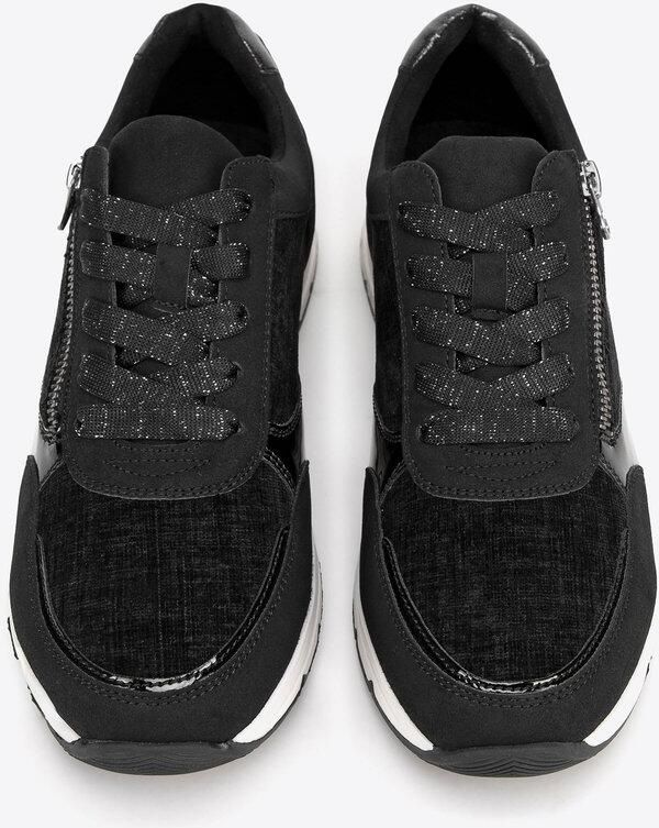 WITTCHEN Dames Sneakers Zwart Eco-leer Rits