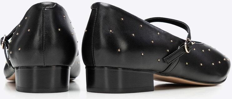 WITTCHEN Damesschoenen Zwart Natuurlijke Leren Pumps Kleine Strass