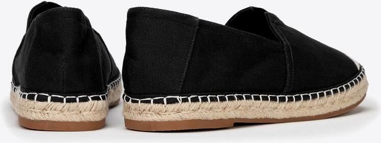 WITTCHEN Espadrilles Gevlochten Neus Zwart Textiel