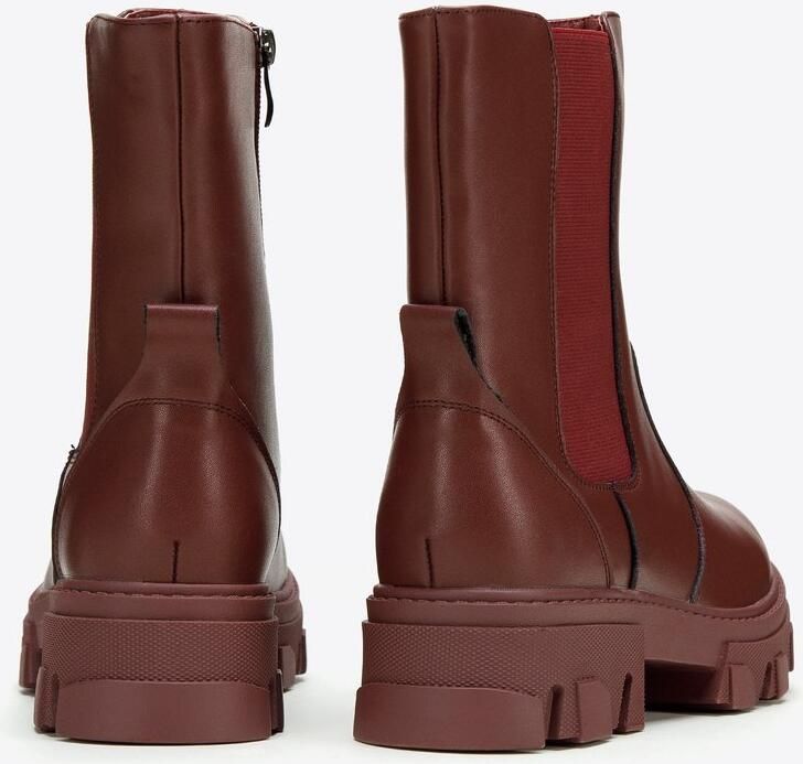 WITTCHEN Laarzen Serie Leren Platform Chelsea Boots Cherry Elegant Design Ritssluiting
