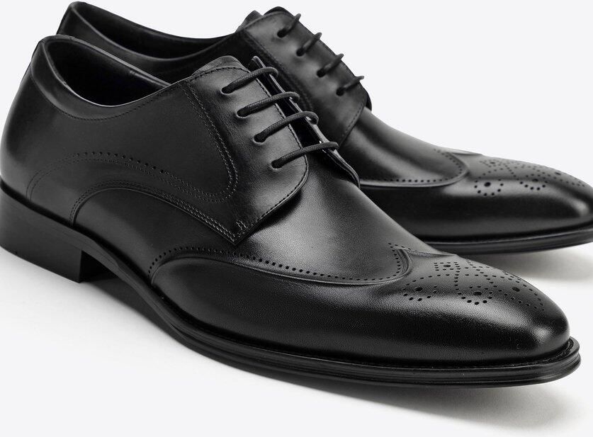 WITTCHEN Leren Brogues Zwart Vleugelneus Comfortabel