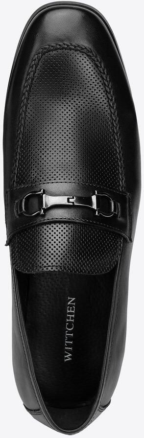 WITTCHEN Leren Loafers voor Mannen Zwart Gesp op Band Koeienleer - Foto 2