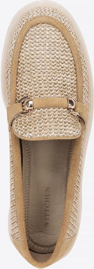 WITTCHEN Mocassins Raffia en Suede Geweven Beige