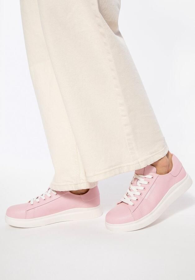 WITTCHEN Dames Sneakers Roze Platform Echt Leer