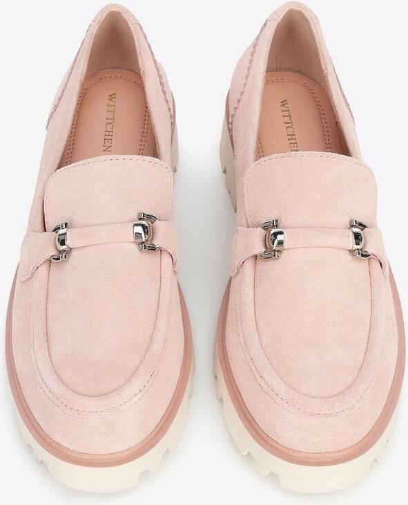 WITTCHEN Suede Loafers Roze Gesp Platform Slip-on