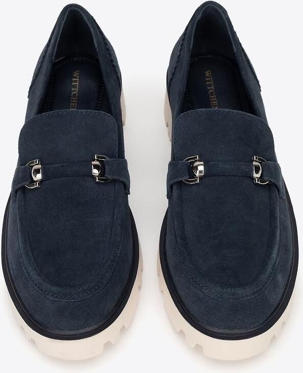 WITTCHEN Suede Loafers Navy Gespsluiting Suède Leder