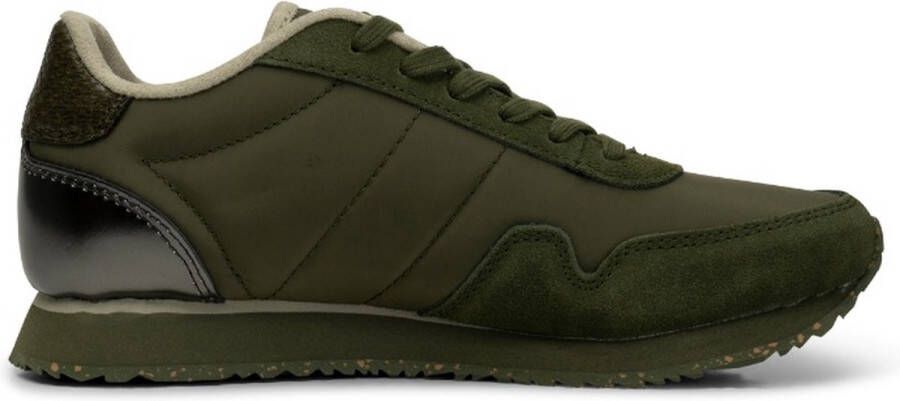 Woden De Nora III Sneakers Modern Stof en Leren Ontwerp Green Dames