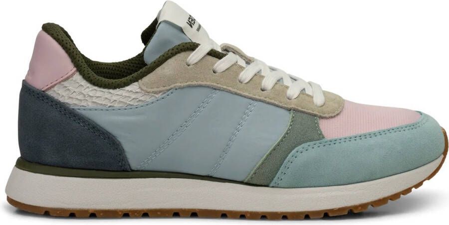 Woden Ronja Color-Blocked Leren en Textiele Sneakers Blauw Dames