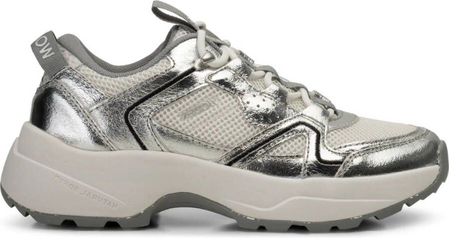 Woden Metallic Sneaker met Dikke Zool Gray Dames