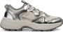 Woden Metallic Sneakers met Visleer Details Gray Dames - Thumbnail 1