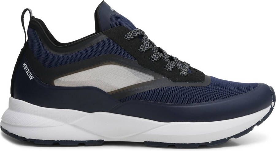 Woden Transparante Sportieve Sneaker Blue Dames