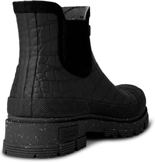Woden Liv Croco Waterproof Laarzen Rubber Dames Zwart - Foto 4