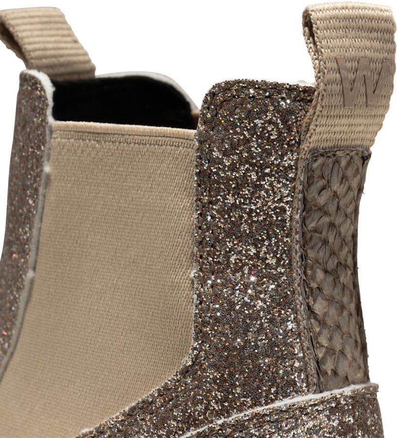 Woden Glitter Chelsea Laarzen Yellow Dames