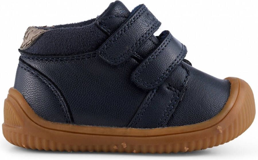 Woden Tristan Leather Sneakers Navy Blauw