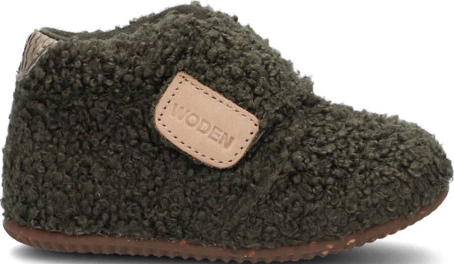Woden Kim Teddy Babyschoenen Babyslofjes Meisjes Groen
