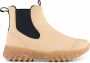 Woden Waterdichte Rubber Track Laars met Visleren Details Beige Dames - Thumbnail 1