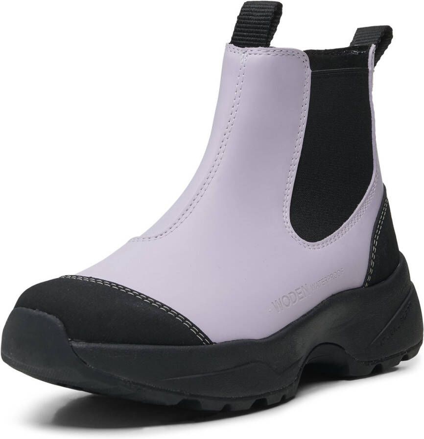 Woden Siri Warm Waterdichte Chelsea Laarzen Purple Dames
