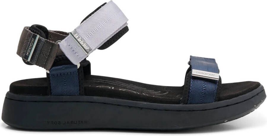Woden Line Blauw Multi dames sandaal