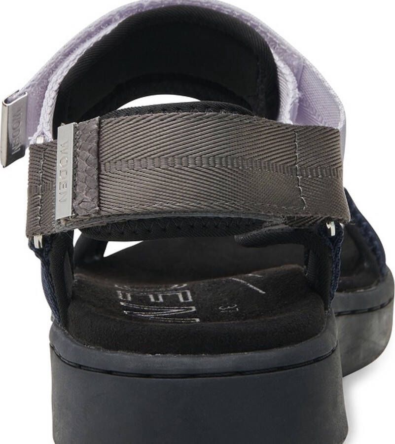 Woden Line Blauw Multi dames sandaal