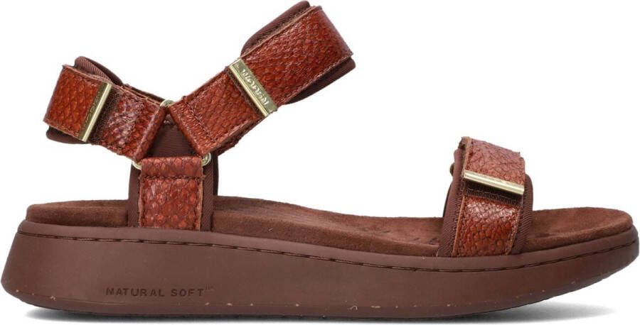 Woden Line Fish Sandalen Dames Bruin