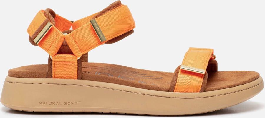 Woden Line Sandalen oranje Textiel Dame