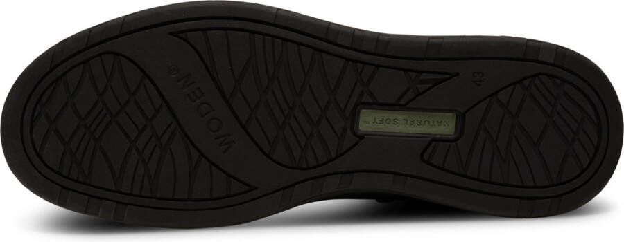 Woden Halfdan Herensneaker met Natural Soft Technology Black Heren