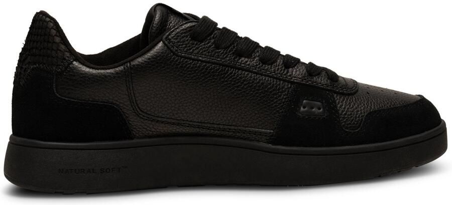Woden Halfdan Herensneaker met Natural Soft Technology Black Heren