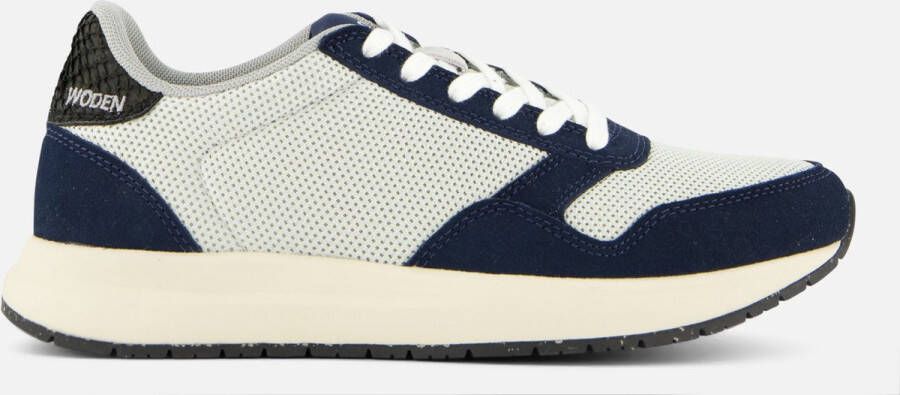 Woden Nicoline Sneakers blauw Textiel