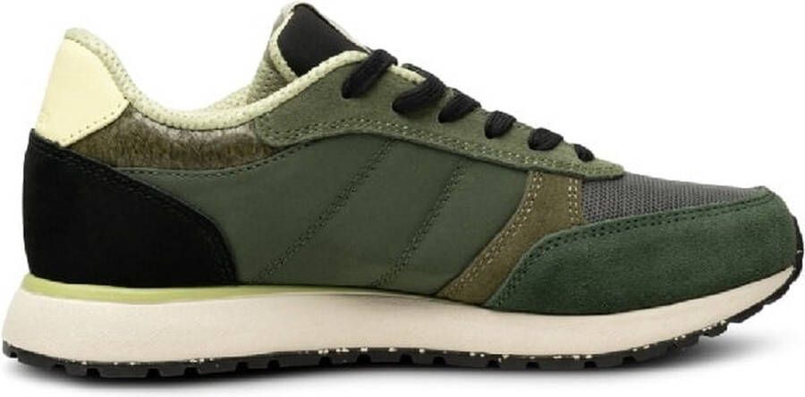 Woden Ronja Color-Blocked Leren en Textiele Sneakers Green Dames