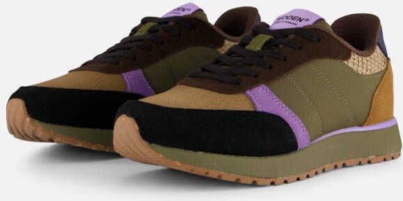 Woden Ronja Sneakers groen Leer Dames
