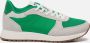 Woden Ronja Color-Blocked Leren Sneakers Green Dames - Thumbnail 1