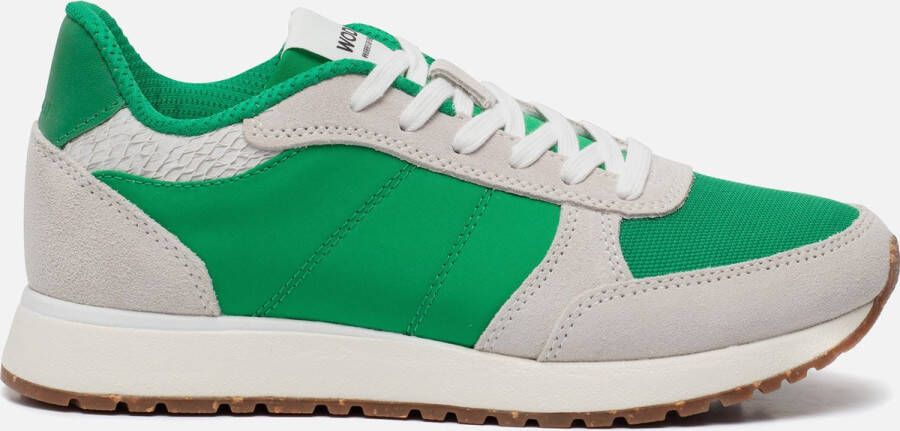 Woden Ronja Color-Blocked Leren Sneakers Green Dames