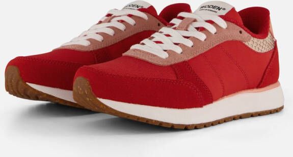 Woden Innovatieve Color-Blocked Sneakers Red Dames