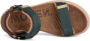 Woden Comfortabele textielsandaal met leren details Green Dames - Thumbnail 1