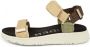 Woden Comfortabele Textielsandaal met Leren Details Multicolor Dames - Thumbnail 2