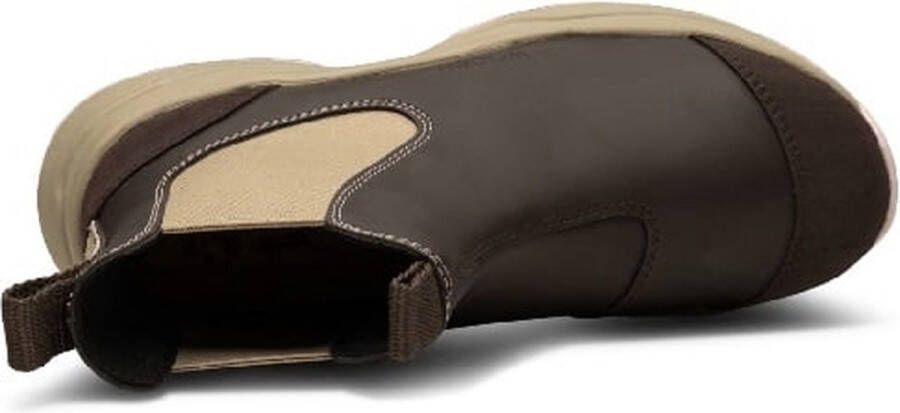 Woden Waterdichte rubberen laarzen met visschubben details Brown Dames - Foto 2