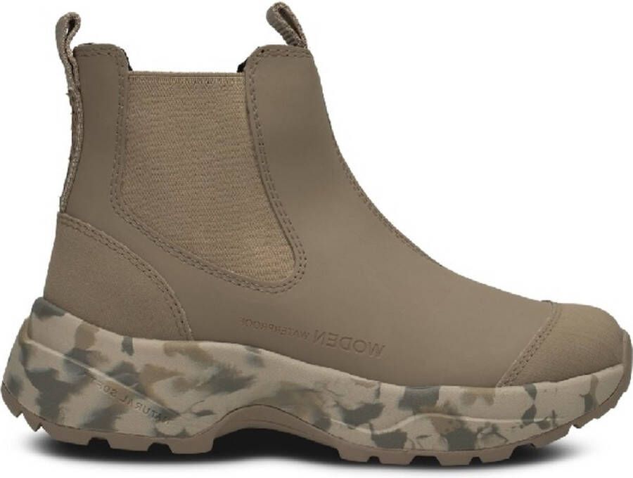 Woden Siri Waterproof boots taupe camouflage