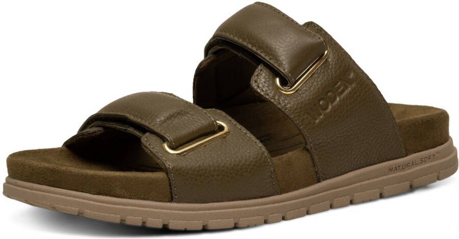 Woden slipper zonder rug Lisa Leather