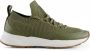 Woden Trendy textielsneaker met visleerdetails Green Dames - Thumbnail 1