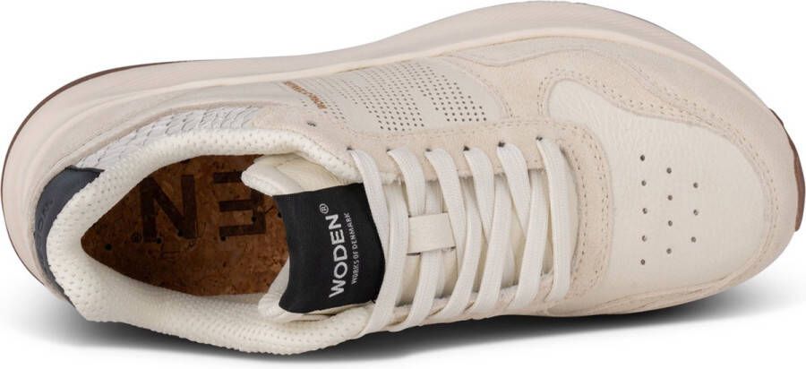 Woden Mathilde Runner Leather Sneakers Leren Sneaker Dames Wit