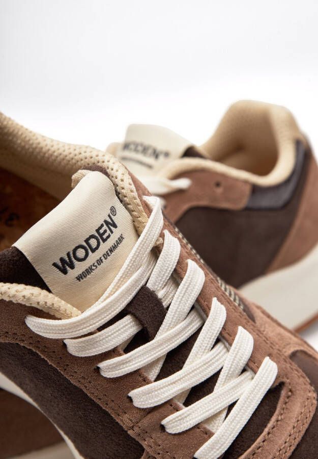Woden Mathilde Runner suède sneakers bruin - Foto 2