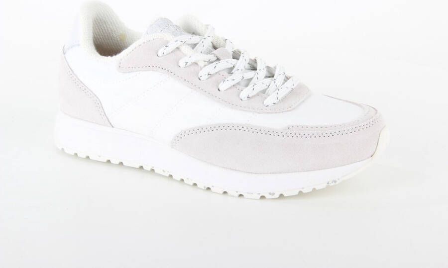 Woden Zachte Sneaker met Visleer Details White Dames