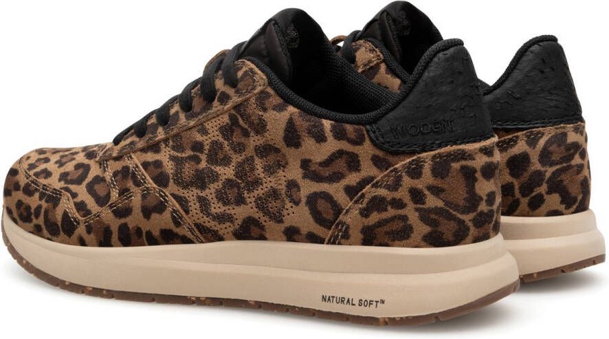 Woden Nicoline leopard sneakers bruin