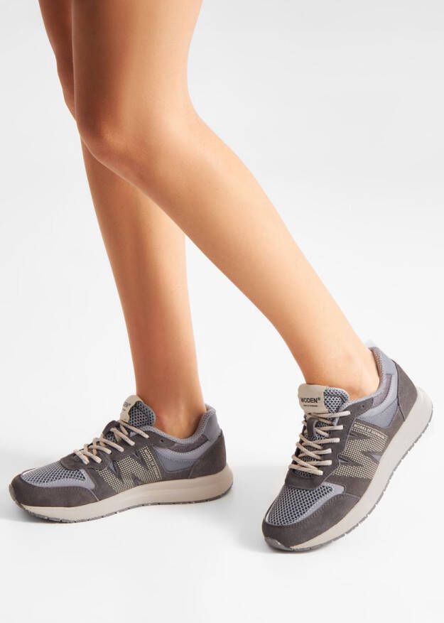 Woden Rigmor Open Mesh suède sneakers donkergrijs - Foto 2