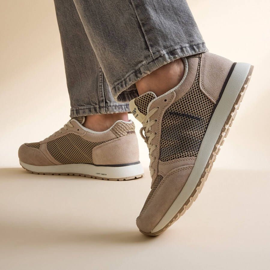 Woden Ronja Icon Sneakers beige Suede Dames