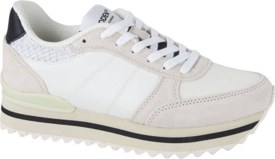 Woden Ronja Plateau Sneaker met Color-Blocked Details White Dames